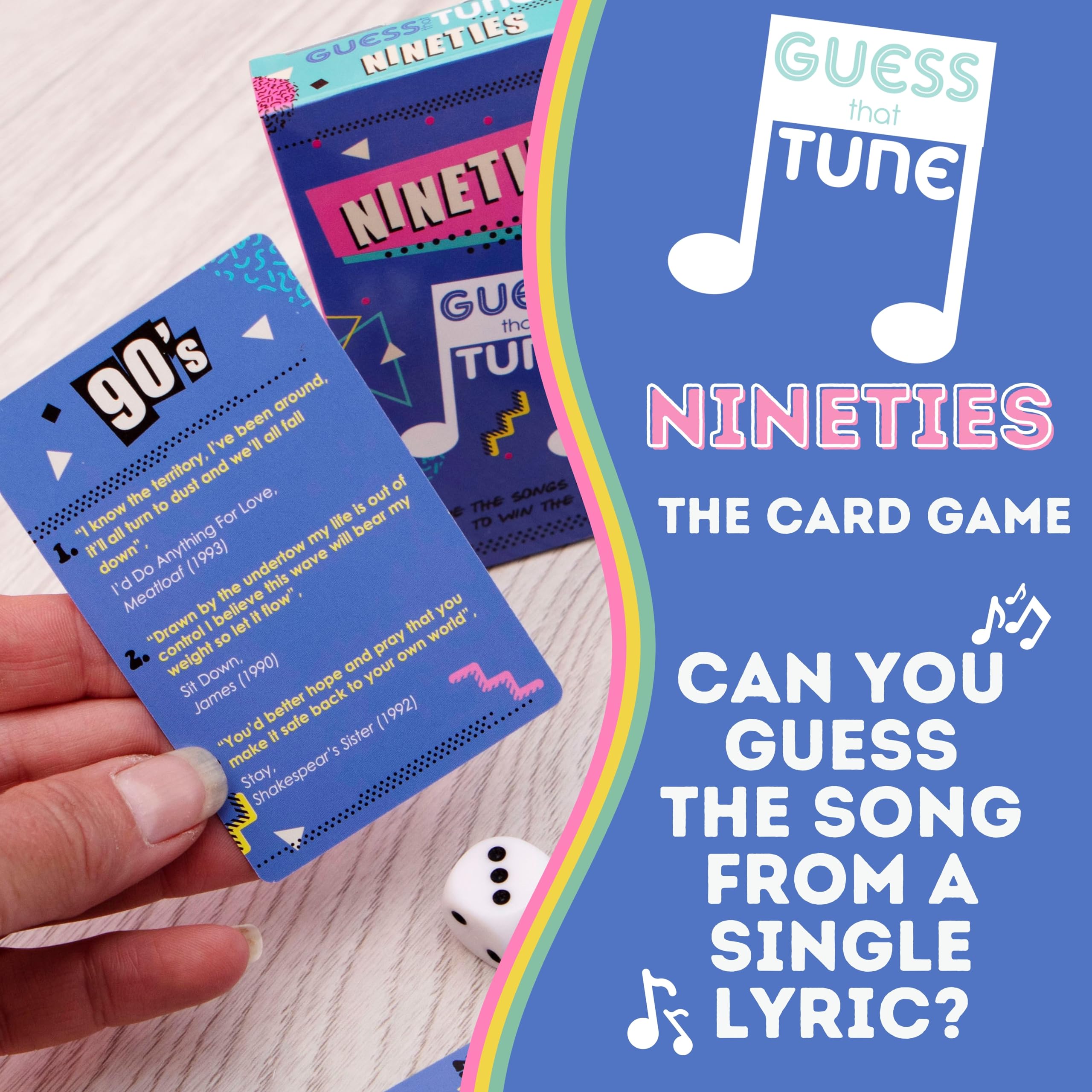 Boxer Gifts Nineties Guess That Tune Music Card Games For Adults And Families | Song Lyrics Game Night - Name The 90S Song Trivi